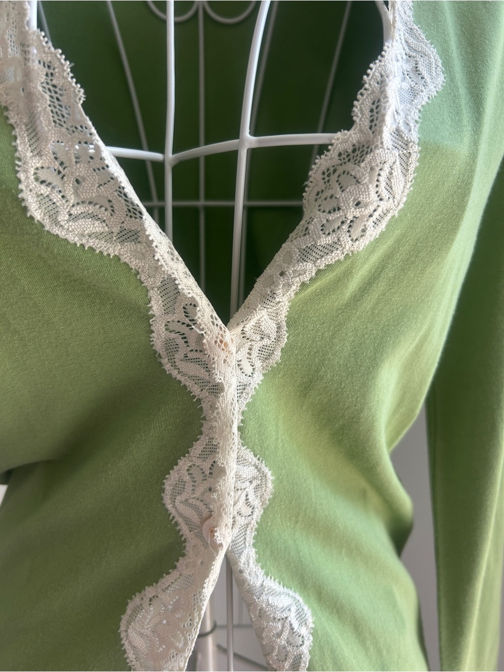 Jessica Green Lace-Trim Cardigan - Picture 6 of 7